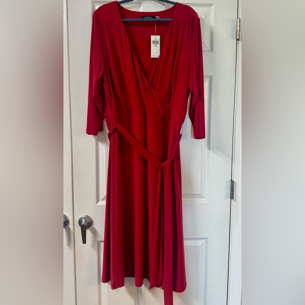 Elegant Red Wrap Dress